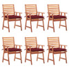 Vrtne blagovaonske stolice s jastucima 6 kom od bagremovog drva 3078371