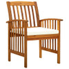 Vrtne blagovaonske stolice s jastucima 3 kom od bagremovog drva 312129
