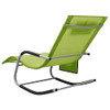 Ležaljka za sunčanje od tekstilena zeleno-siva 310508