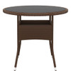 Vrtni stol Ø 80 x 75 cm od kaljenog stakla i poliratana smeđi 310605