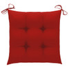 Vrtne stolice s crvenim jastucima 4 kom od masivne tikovine 3062310