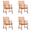Vrtne blagovaonske stolice s jastucima 4 kom od bagremovog drva 3078341