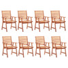 Vrtne blagovaonske stolice s jastucima 8 kom od bagremovog drva 3078389