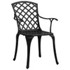 3-dijelni bistro set od lijevanog aluminija crni 3070581