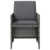 4-dijelni set vrtnih stolica i stolaca od poliratana sivi 316753