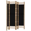 Sklopiva sobna pregrada s 4 panela 160 cm od bambusa i platna 350628