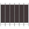 Sobna pregrada s 6 panela smeđa 240x200 cm od tkanine 350159