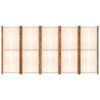 Sobna pregrada s 5 panela krem bijela 350 x 180 cm 319185