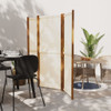 Sobna pregrada s 4 panela krem bijela 280 x 180 cm 319184