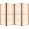 Sobna pregrada s 4 panela krem bijela 280 x 180 cm 319184