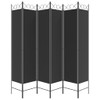 Sobna pregrada s 6 panela crna 240x200 cm od tkanine 350161