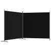 Sobna pregrada s 2 panela crna 348 x 180 cm od tkanine 350277