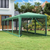 Šator za zabave s 10 mrežastih bočnih zidova zeleni 3x12 m HDPE 319248