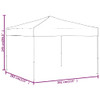 Sklopivi šator za zabave 3 x 3 m smeđesivi 93519