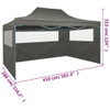 Profesionalni sklopivi šator za zabave 3 x 4 m čelični antracit 48896