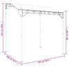 Nadstrešnica antracit 2 x 2,3 m 180 g/m² od tkanine i čelika 362392