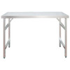 Kuhinjski radni stol s policom 120x60x145 cm nehrđajući čelik 3155992