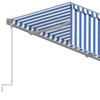 Automatska tenda na uvlačenje s roletom 3 x 2,5 m plavo-bijela 3069386