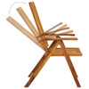 Sklopive vrtne stolice s jastucima 3 kom od bagremovog drva 3064099