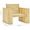 Vrtne stolice 2 kom 89 x 76 x 76 cm od impregnirane borovine 3053201