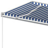 Automatska tenda na uvlačenje 3,5 x 2,5 m plavo-bijela 3069926
