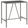 Barski stol sa staklenom pločom sivi 110x70x110 cm poliratan 362589