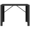 Barski stol sa staklenom pločom crni 145x80x110 cm poliratan 362597