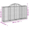 Lučne gabionske košare 9 kom 200x30x100/120cm pocinčano željezo 3146117