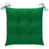 Vrtne stolice sa zelenim jastucima 2 kom od masivne tikovine 3062282