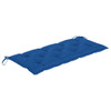 Klupa Batavia s plavim jastukom 120 cm od masivne tikovine 3062179