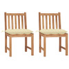 Vrtne stolice s jastucima 2 kom od masivne tikovine 3062933