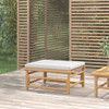 Vrtni tabure od bambusa sa svjetlosivim jastukom 362280