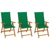 Sklopive vrtne stolice s jastucima 3 kom od bagremovog drva 3064094