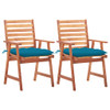 Vrtne blagovaonske stolice s jastucima 2 kom od bagremovog drva 3064339