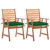 Vrtne blagovaonske stolice s jastucima 2 kom od bagremovog drva 3064340