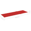 Dvostruka ležaljka s crvenim jastucima od impregnirane borovine 3065990