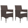 3-dijelni vrtni blagovaonski set smeđi 3067670