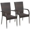 3-dijelni vrtni blagovaonski set smeđi 3067689