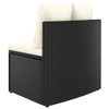 5-dijelni set vrtnih sofa od poliratana s jastucima crni 3064908