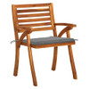 Vrtne stolice s jastucima 8 kom od masivnog drva bagrema 3075202