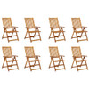 Sklopive vrtne stolice s jastucima 8 kom masivno bagremovo drvo 3075060