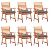 Vrtne blagovaonske stolice s jastucima 6 kom od bagremovog drva 3078363