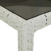 Vrtni stol bijeli 190x90x75 cm od kaljenog stakla i poliratana 316716