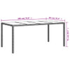 Vrtni stol bijeli 190x90x75 cm od kaljenog stakla i poliratana 316716