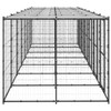 Vanjski kavez za pse s krovom čelični 16,94 m² 3082254