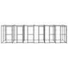 Vanjski kavez za pse s krovom čelični 14,52 m² 3082253