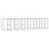 Vanjski kavez za pse od pocinčanog čelika s krovom 16,94 m² 3082276