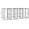 Vanjski kavez za pse čelični 9,68 m² 3082262