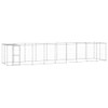 Vanjski kavez za pse od pocinčanog čelika s krovom 21,78 m² 3082306