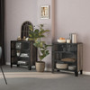 Ormarići za pohranu 2 kom sivi 72x36x82 cm od metala i MDF-a 3095972